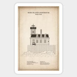 Rose Island Lighthouse - Rhode Island - SD Sticker